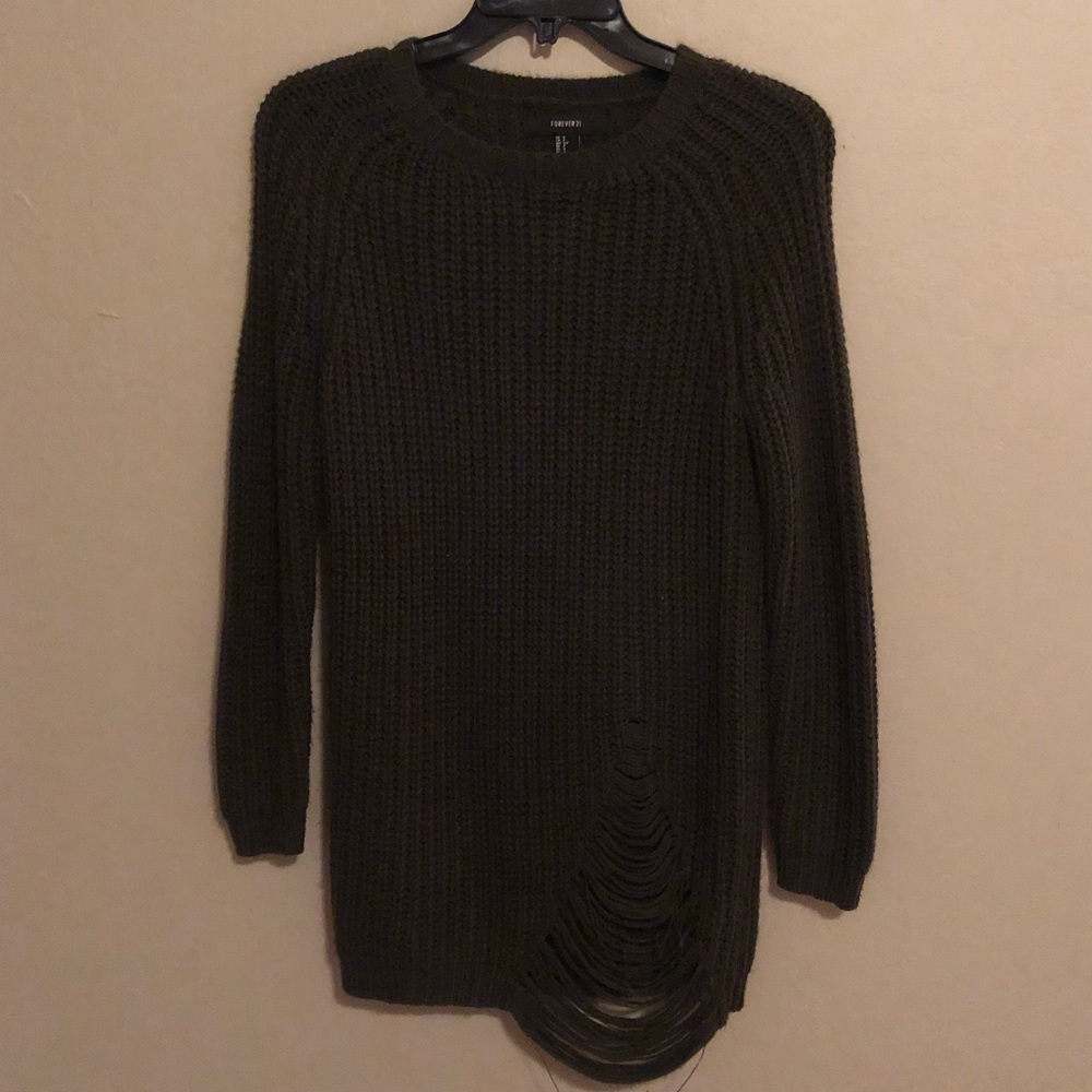 Olive tunic sweater